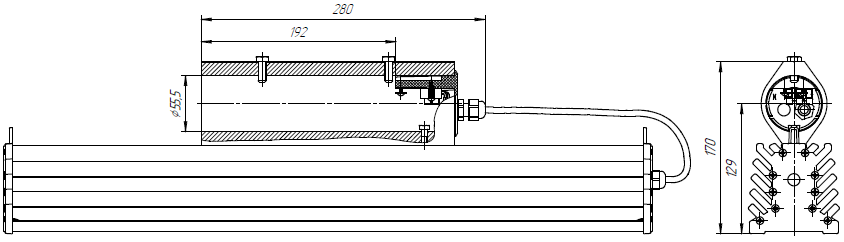 ТАТ-ЛЮКС Светильники серии СКУ 38 10 Вт — 100 Вт 2ExnRIIСT6 Gb